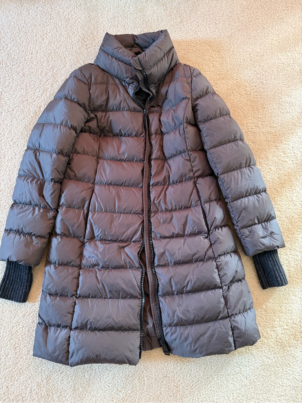 Herno Gray polar tech Quilted Puffer coat size 44